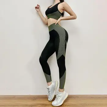 Mandylandy Yoga Øvelse Bra Top Passer Stramt Jogging Problemfri Yoga Tøj til Kvinder Yoga Sæt træningstøj Træning Tøj