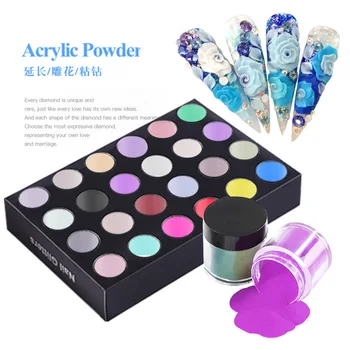 Manicure crystal pulver Skåret pulver farve krystal nail powder 5G sæt af 24 farver, 18 farver og 12 farver