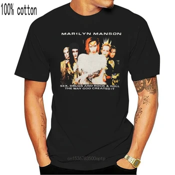 Marilyn Manson Rock Er Død Tour 1999 Rock Officielle Tee T-shirt Herre Unisex Bomuld Mænd T-shirts Klassisk