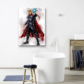 Marvel Film Superhelt HD Plakater og Prints Akvarel Billeder, Dekorative Væg Kunst Til stuen Kid ' S Soveværelse Indretning Cuadros