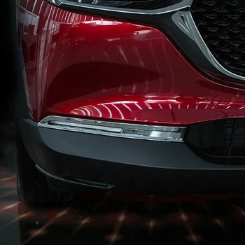 Mazda CX30 CX-30 2020 2021 Foran&Bag Tåge Lys Dække Trim Mærkat Bageste Kofanger tågelys Ramme (Chrome)