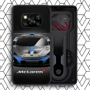 McLaren Bil Logo Telefonen tilfælde Dække Skroget For Xiaomi Mi A2 A3 8 9 9T Note 10 Se-Lite Pro sort Etui Blød Vandtæt Maleri Kofanger