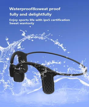 MD04 Trådløse Stereo-Headset Bone Conduction Hovedtelefon Bluetooth-5.0 støjreduktion Sport Musik Ørestykker Vandtætte Hovedtelefoner