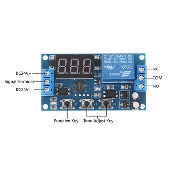 Med 24V-LED-Display Automatisering Digital Delay Timer Kontrol Switch Relæ Relæ Modul Cyklus Kontrol Tid Modul