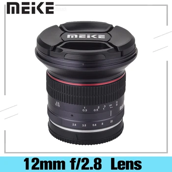 Meike 12mm f2.8 Ultra Vidvinkel Fast Linse med Aftagelig Hætte til Sony E Fuji Fujifilm X Olympus Panasonic M4/3 Mount-Kamera