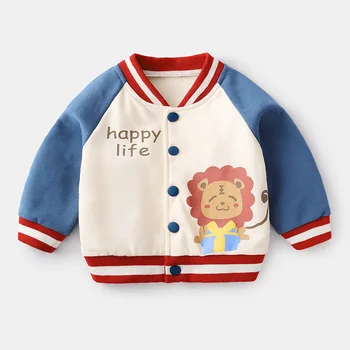 Melario Falde Tøj til Nyfødte Tynd Sektion Baby Baseball Uniform Søde Tegneserie Baby Pige Frakke Farve Matchende Toddler Drenge Top