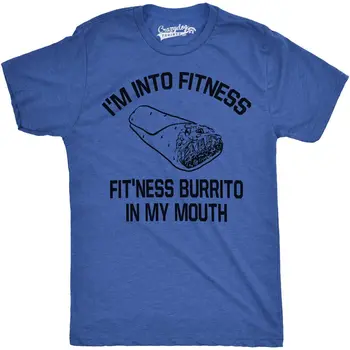 Mens Trænings-Og Burrito Sjove Fitness T-Shirt Sarkasme Morsom Træning Nyhed Tees