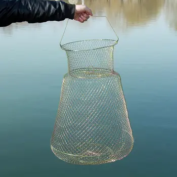 Mental Sammenklappelig Hængende Ledning Folde Stål Wire Fiskeri Årets Fisk Bur Stål Materiale Af Høj Kvalitet Fiskeri Net Reservedele