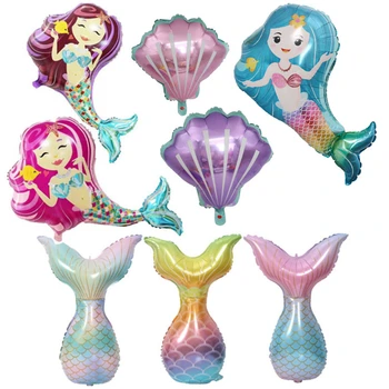 Mermaid Folie Balloner Fødselsdag Part Forsyninger Baby Brusebad Pige Fødselsdag Part Dekorationer, Bryllup Indretning, Bolde, Balloner Havfrue