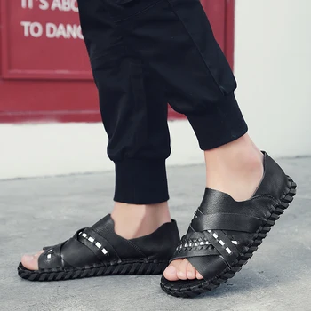 Mesh sandaler Mode sandalias sikkerhed Afslappet mænd Mænd rasteira 2020 zapatillas transpirables Åndbar sko, der kører herre sko
