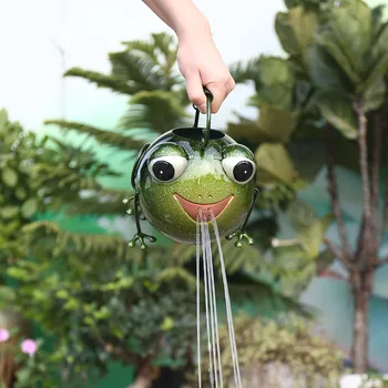 Metal Frog Vanding Pot Interessant Design, Holdbare Rust-resistent 1,2 L Kapacitet Bærbare, langtidsholdbare Til Have Vanding Kan