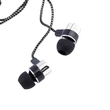 Metal Hovedsæt Jack Standard Støj Isolering Reflekterende Fiber Klud Linje, 3,5 mm Stereo In-ear Øretelefon Øretelefoner Bluetooth, USB