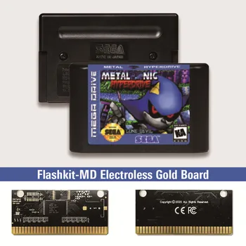 Metal Soniced Hyperdrne Lone Devil - EUR Label Flashkit MD PCB-Kort til Sega Genesis Megadrive spillekonsol