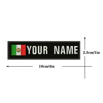Mexicanske flag Mexico 10X2.5cm Broderi Brugerdefineret Navn Tekst Patch Striber badge Jern På Eller Velcro Opbakning Patches Til Tøj