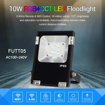 Miboxer AC 110V 220V 10W RGB+CCT LED Projektør FUTT05 Vandtæt IP65 RGB-LED Udendørs Lys, Have lampe til Grønt område/Park