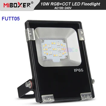 Miboxer AC 110V 220V 10W RGB+CCT LED Projektør FUTT05 Vandtæt IP65 RGB-LED Udendørs Lys, Have lampe til Grønt område/Park