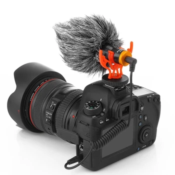 MIC-1 Video Recording Mikrofon med Klip Youtube Vlogging Mic til Smartphone, Tabletter DSLR-Kamera, Videokamera, PC