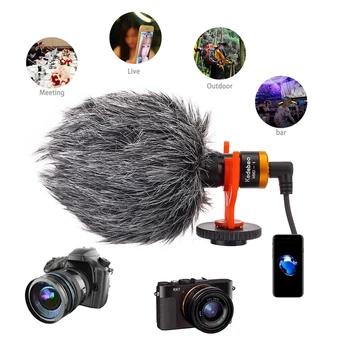 MIC-1 Video Recording Mikrofon med Klip Youtube Vlogging Mic til Smartphone, Tabletter DSLR-Kamera, Videokamera, PC
