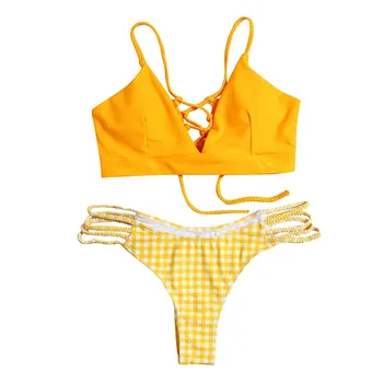 Micro Bikini g-streng Push Up High Wwomen er Bikini Klippe Blomst To-delt Badedragt Pushups Badetøj Badetøj 2021 badedragt