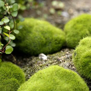 Micro kunstige landskab græs, mos, sten figur miniature bonsai 1pc hjem fairy tilbehør til haven dekoration deko E4U7