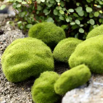 Micro kunstige landskab græs, mos, sten figur miniature bonsai 1pc hjem fairy tilbehør til haven dekoration deko E4U7