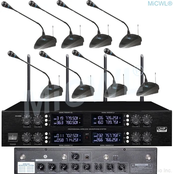 MiCWL 8 Desktop Svanehals Lyd Trådløse Mikrofon 400 Kanal Konference Radio Trådløse mødelokale System 8 XLR