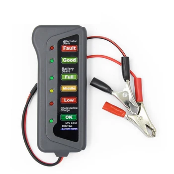 Mini 12V Bil Batteriet Tester Digital Generator Tester 6 LED-Lys Skærm Bil Diagnostisk Værktøj Auto Batteri Tester For Bil