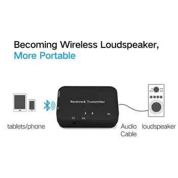 Mini B9 2 I 1 Bluetooth Audio Transmitter Receiver Trådløse Stereo Audio Adapter Stereo Lyd-Afspiller til Computer, TV 3,5 mm