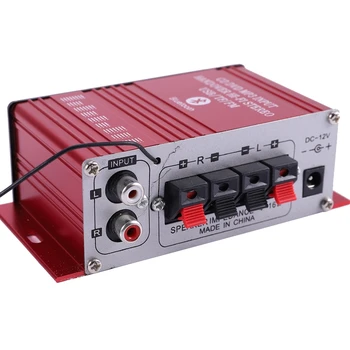 Mini Bil Forstærker 2-Kanals HIFI Audio Power-Forstærker, Bluetooth-Stereo Bil Teater Amp med FM-Radio, USB/TF/AUX