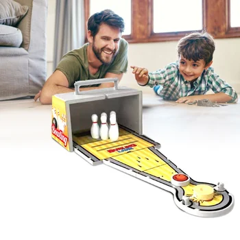 Mini Bowling Styr Bærbare Træ-Mini Desktop Bowling Spil Toy Sæt Indendørs Forældre-Barn-Interaktiv Tabel Bowling Sæt Kid Gaver