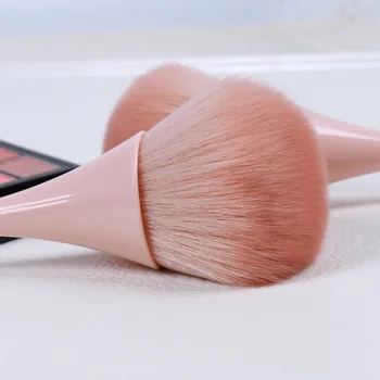 Mini Bærbare Makeup Børste Enkelt Løs Pulver Blush Fan-formet Børste Skønhed Af Makeup BrushesPink Kinesisk Stil Plum Blossom