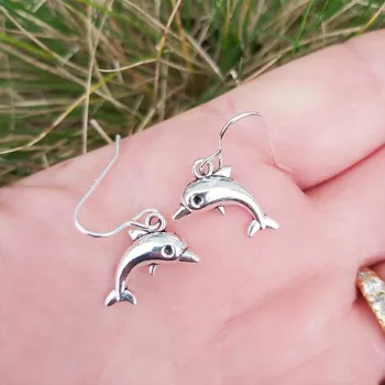 Mini Delfin Små Dyr Øreringe I Sølv Farve Mode Udsøgte Søde Øreringe Til Kvinder Veninder Gave