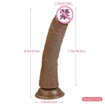 Mini dildo realistisk 8.3 tommer bløde Med Super Stærk Dildo Sex Legetøj til Kvinde Kunstig Penis G-Spot Voksen sex Gay masturbateur
