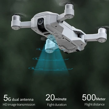 Mini Drone GPS med Justerbar 4K Kamera, HD-16 Mins 5G Wifi 1406 Børsteløs Quadcopter Professionel FPV Dron Legetøj for Børn