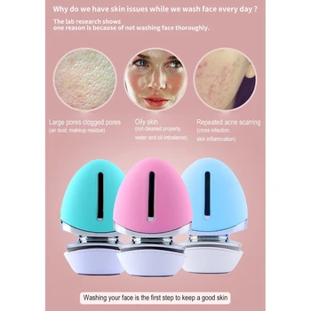 Mini EMS Microcurrent Silikone Facial Cleansing Børste Deep Pore Rengøring Hud Massageapparat hudpleje, Skønhed Værktøj