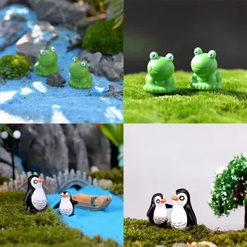 Mini Frø, Pingvin, Fader, Søn Ornament DIY Miniature Dekoration Micro Landskab Realistisk Form Søde Letvægts Hjem Pynt