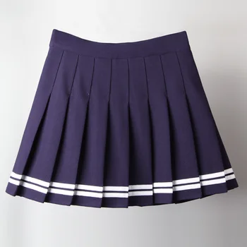 Mini jupes plissees en taille haute hæld femmes, Kawaii, Harajuku, Lolita, trapez, matelot, grande taille, uniformes scolaires