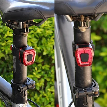 Mini LED Cykel baglygte Usb-Opladelige Vandtæt Sikkerhed Advarsel Cykling Lys Hjelm Rygsæk Lampe Cykel baglygter