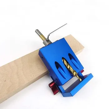 Mini-Lomme Style Hul Jig Kit System Til Bearbejdning af Træ Snedkeri 9,5 mm Trin Boret & Tilbehør Træ Arbejde Værktøj Sæt Med Box