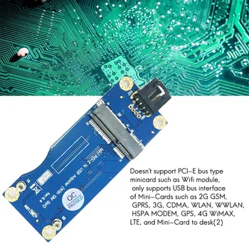 Mini-PCI-E-USB-Adapter med SIM-Kort Slot til WWAN/LTE-Modul(Vandret Interface)