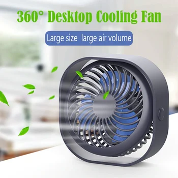 Mini USB Desktop-Fan 3 Hastighed Personlige Bærbare Køling med 360 Rotation Justerbar Vinkel for Kontor Husstand Rejser