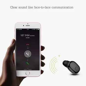 Mini Wireless Bluetooth 4.1 Stereo In-Ear Headset Q1 Hovedtelefoner støjreducerende Hovedtelefoner til Samsung iPhone