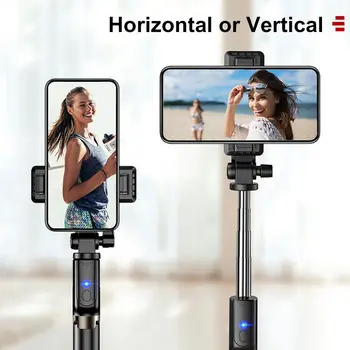 Mini Wireless Bluetooth Selfie Stick Stativ Sammenklappelige Stativ Monopods Universal for smartphones til Gopro Sports-Action-Kamera