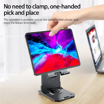 Mobiltelefon Holder Bordlader Til IPhone Xiaomi Samsung Sammenklappelig Mobiltelefon Stå Skrivebord Holder Til IPad Tablet Desktop Indehaver