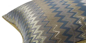 Mode blå golden geometriske dekorative smide pude/almofadas tilfældet 45 50,europæiske moderne usædvanlige pudebetræk hjem udsmykning
