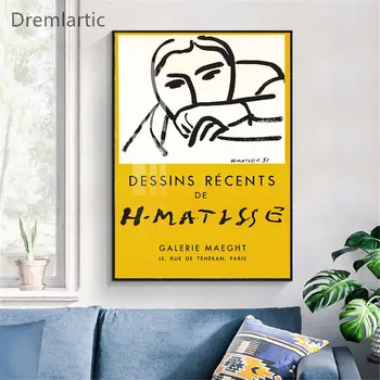 Mode Matisse Væg Kunst, Lærred, Maling Abstrakt Nordisk Plakater Minimalistisk Stue Decor21-128-1-30