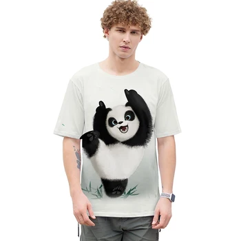 Mode Print Panda Søde Sjove 3d-T-Shirts Tegnefilm Kostume til Mænd, Kvinder T-shirt Kort Ærme O-hals Unisex T-shirts, Toppe, t-Shirt