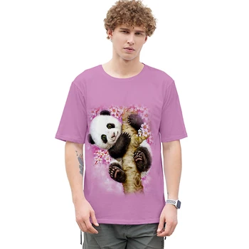 Mode Print Panda Søde Sjove 3d-T-Shirts Tegnefilm Kostume til Mænd, Kvinder T-shirt Kort Ærme O-hals Unisex T-shirts, Toppe, t-Shirt