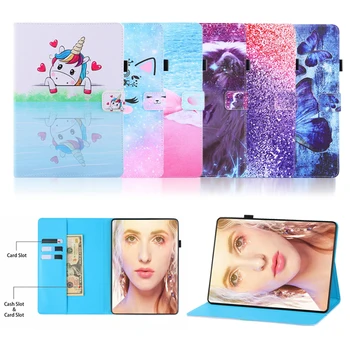 Mode Tegnefilm Søde Unicorn Flamingo Magnet Flip Cover til Huawei MediaPad T3 9.6 10-tommer Tablet til Huawei T3 AGS-W09/L09/L03