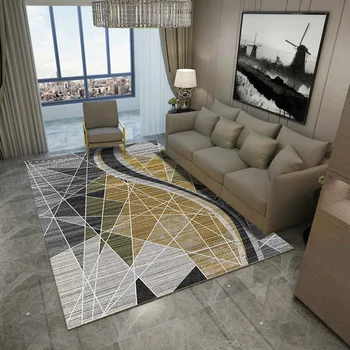 Moderne 3D Geometriske Trykt Stor Størrelse Tæppe Stue Anti-slip Tæpper til Hall Sofa til Væg-Dekoration Tæppe Vaskbar Store Tæpper